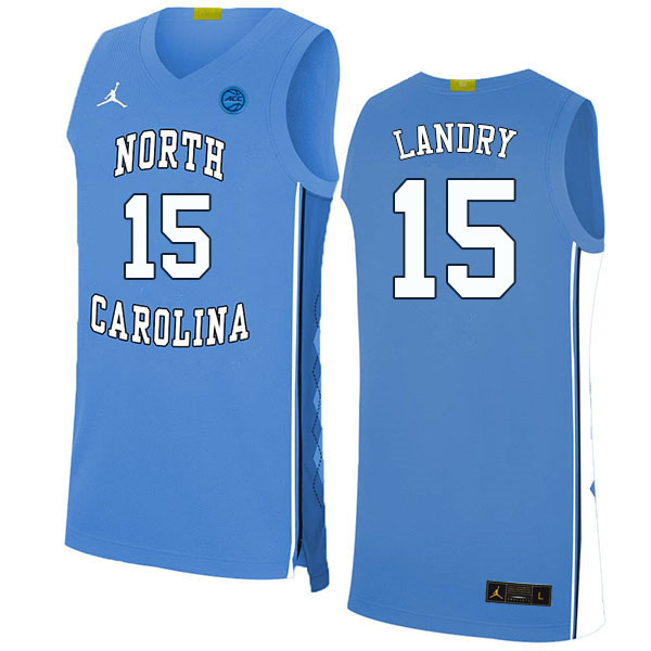 Men #15 North Carolina Tar Heels College Basketball Jerseys Sale-Blue - Click Image to Close